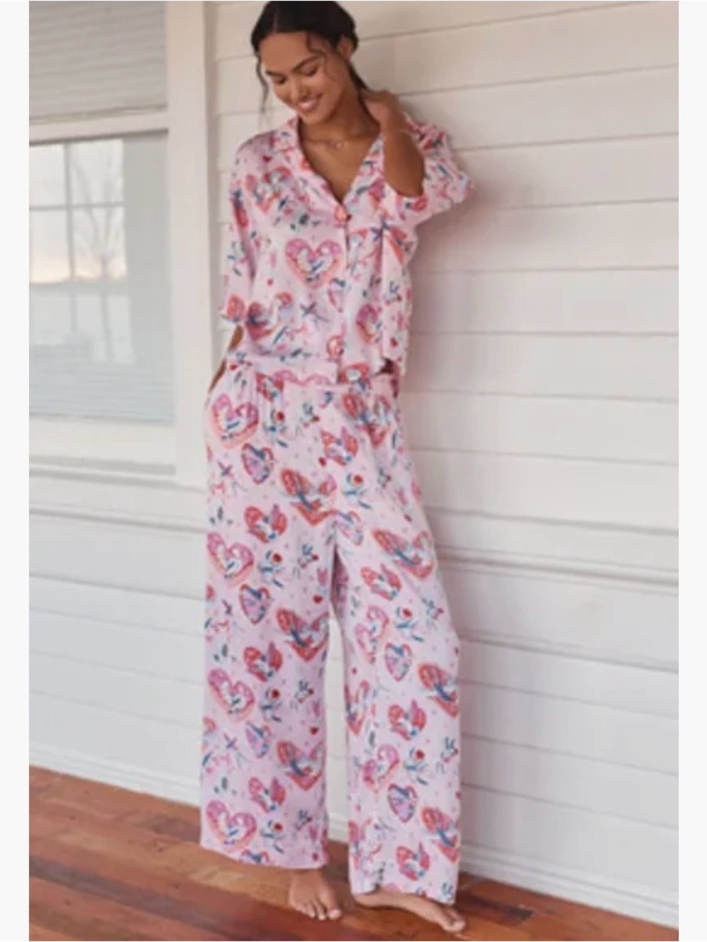 Printfresh x Anthropologie Swooning Sparrows Wildest Dreams Pajama Set Large